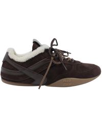 Miu Miu - Round-Toe Low-Top Sneakers - Lyst