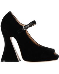 Maison Margiela - Velvet Mary Jane High Heels - Lyst
