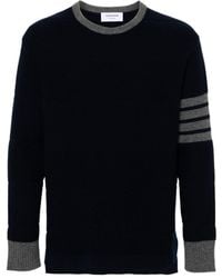 Thom Browne - 4-Bar Striped Crewneck Jumper - Lyst