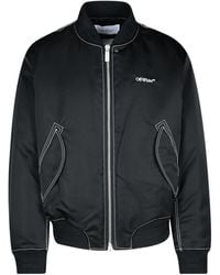 Off-White c/o Virgil Abloh - Zip-Up Long-Sleeved Bomber Jacket - Lyst