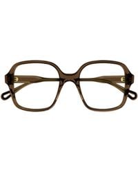 Chloé - Chloé Eyewear Square-Frame Glasses - Lyst