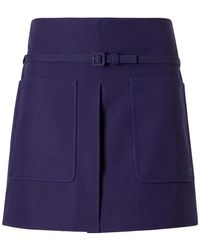 Courreges - Pocket Belted Mini Skirt - Lyst