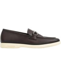 Ferragamo - Gancini Plaque Loafers - Lyst