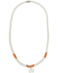 DSquared² - Logo-Charm Beaded Necklace - Lyst