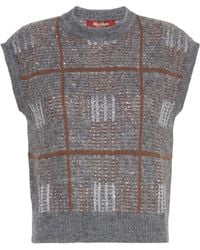 Max Mara - Wool, Mohair And Cashmere Gilet - Lyst