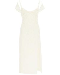 Jacquemus - Embroidered Midi Dress - Lyst