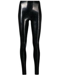 Versace - High-Waist Tapered Leg Leggings - Lyst