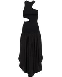 Stella McCartney - Asymmetric Cutout Midi Dress - Lyst