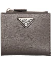 Prada - Small Saffiano Leather Wallet - Lyst
