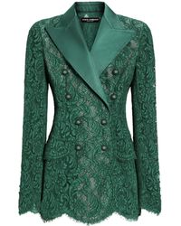 Dolce & Gabbana - Long-Sleeved Double-Breasted Jacket - Lyst