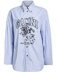 Ganni - Shirt Cotton - Lyst