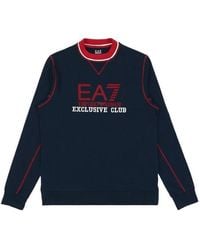 EA7 - Logo Round Neck Sweater - Lyst