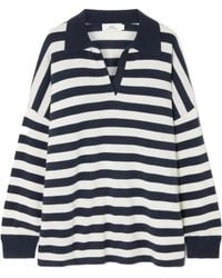 arch4 - Victoria Oversized Striped Cashmere Polo Sweater - Lyst