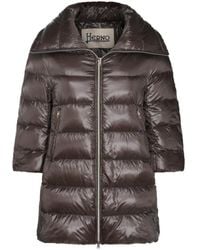Herno - Cleofe Zip-Up Quilted Coat - Lyst