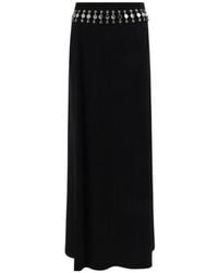 Rabanne - High-Waist Eyelet Detaiiled Maxi Skirt - Lyst