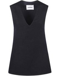 Jil Sander - "V Neck Sleeveless" Top - Lyst