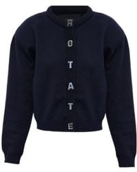 ROTATE BIRGER CHRISTENSEN - Letter Firm Knit Cardigan - Lyst