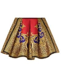 Versace - Pattern-Printed Pleated Mini Skirt - Lyst
