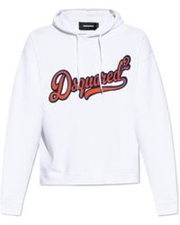 DSquared² - Logo Printed Drawstring Hoodie - Lyst