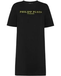Philipp Plein - Logo Details T-Shirt Dress - Lyst