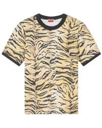 KENZO - All-Over Stripe Print T-Shirt - Lyst