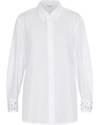 Marella - Embroidered Cotton Shirt - Lyst