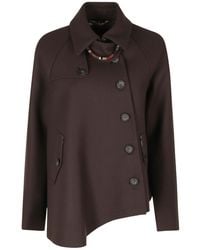 Bazar Deluxe - Long-Sleeve Asymmetric Wool Jacket - Lyst