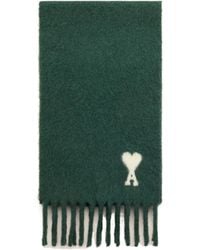 Ami Paris - Ami Ami De Coeur Fringed Scarf - Lyst