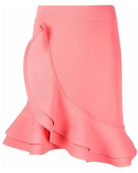 McQueen - Ruffled Asymmetric Mini Skirt - Lyst