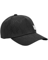 Emporio Armani - Baseball Hat With An Embossed Logo Pattern And A Patch - Lyst