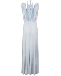 Elisabetta Franchi - Belted Lurex Maxi Dress - Lyst