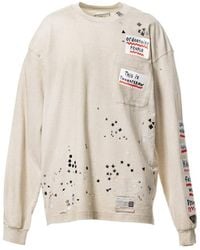 Maison Mihara Yasuhiro - Embellished Sticker-Patch T-Shirt - Lyst