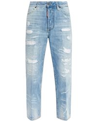 DSquared² - Boston Distressed Jeans - Lyst