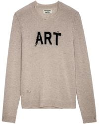 Zadig & Voltaire - Intarsia-Knit Ripped Jumper - Lyst