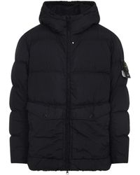 Stone Island - S0a23 Down Hooded Coat - Lyst
