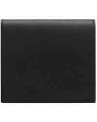 Ami Paris - Cowhide Leather Bifold Wallet With Ami De Coeur - Lyst