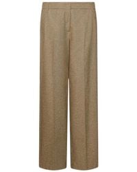 Marella - Wool And Silk Tweed Trousers - Lyst