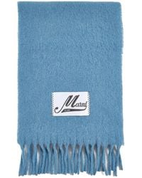 Marni - Logo Patch Fringed-Edge Scarf - Lyst