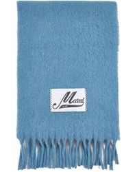 Marni - Logo Patch Fringed-Edge Scarf - Lyst