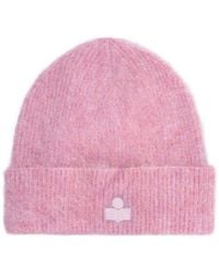 Isabel Marant - Logo Patch Ribbed-Knit Beanie - Lyst