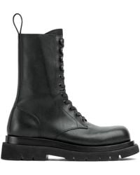 Bottega Veneta - Lug Lace-Up Boots - Lyst