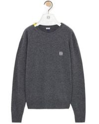 Loewe - Two-Tone Intarsia Detailed Jumper - Lyst