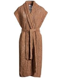 Brunello Cucinelli - Solid Color Crochet Short-Sleeve Dress - Lyst