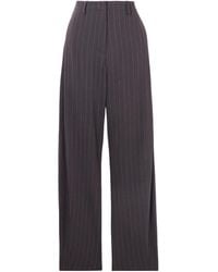 Magda Butrym - Striped Wool Blend Casual Pants - Lyst