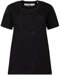 Elisabetta Franchi - Embossed Chain-Link T-Shirt - Lyst