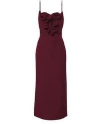 Magda Butrym - Floral-Appliqué Cotton And Silk Midi Dress - Lyst