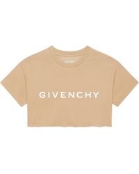 Givenchy - Logo Printed Cropped T-Shirt - Lyst