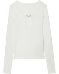 Zadig & Voltaire - Henley T-Shirt Tina - Lyst