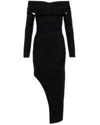 Safiyaa - Belle Off-Shoulder Knit Midi Dress - Lyst
