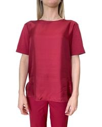 Max Mara - Satin-Finish Short-Sleeve T-Shirt - Lyst
